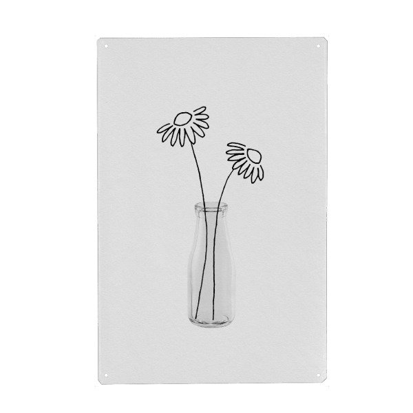 Metall Poster "Daisy Still Life" artboxONE - Natur,Floral,Abstrakt