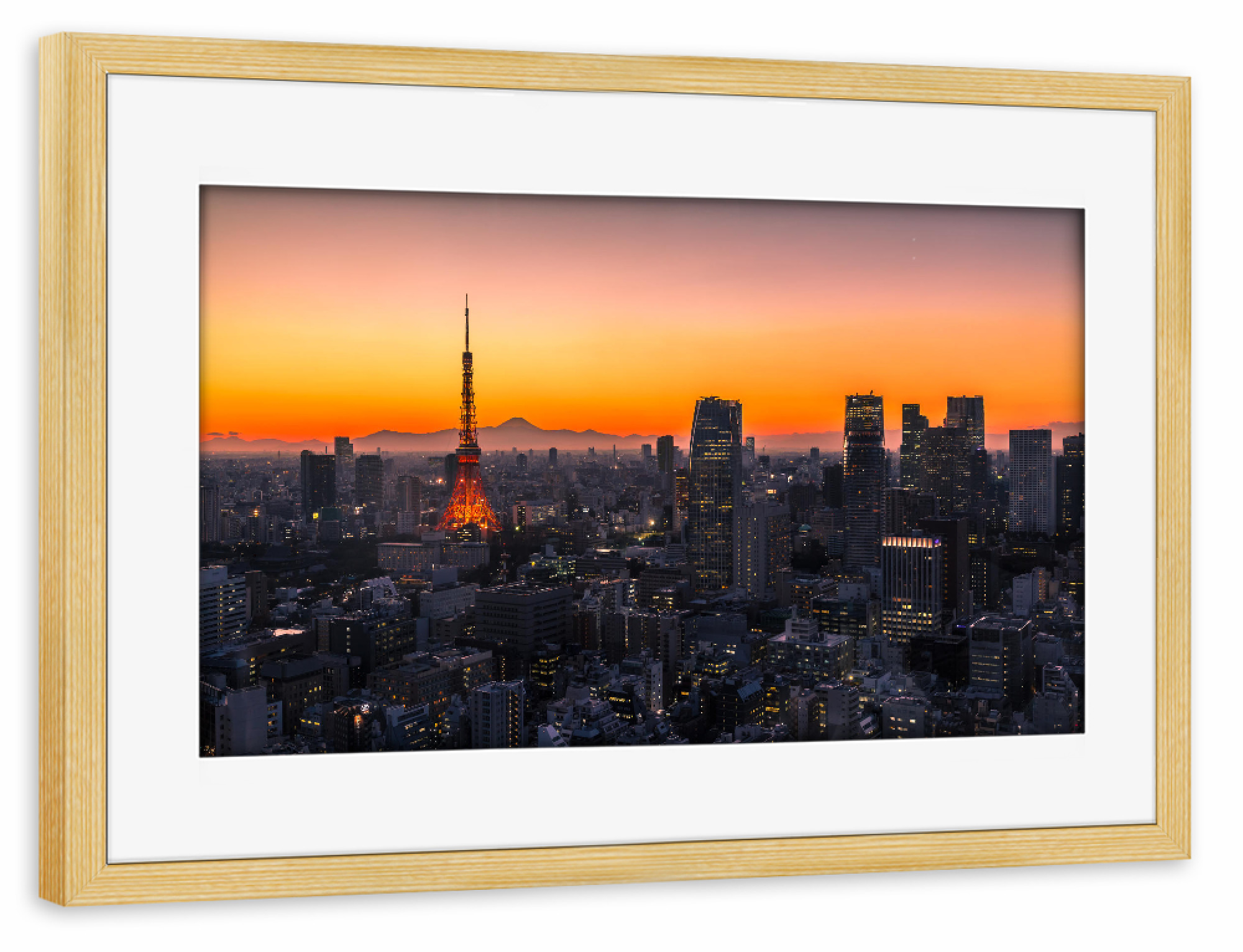 Poster mit Rahmen kiefer "Tokyo 01" artboxONE - Städte,Reise,Architektur