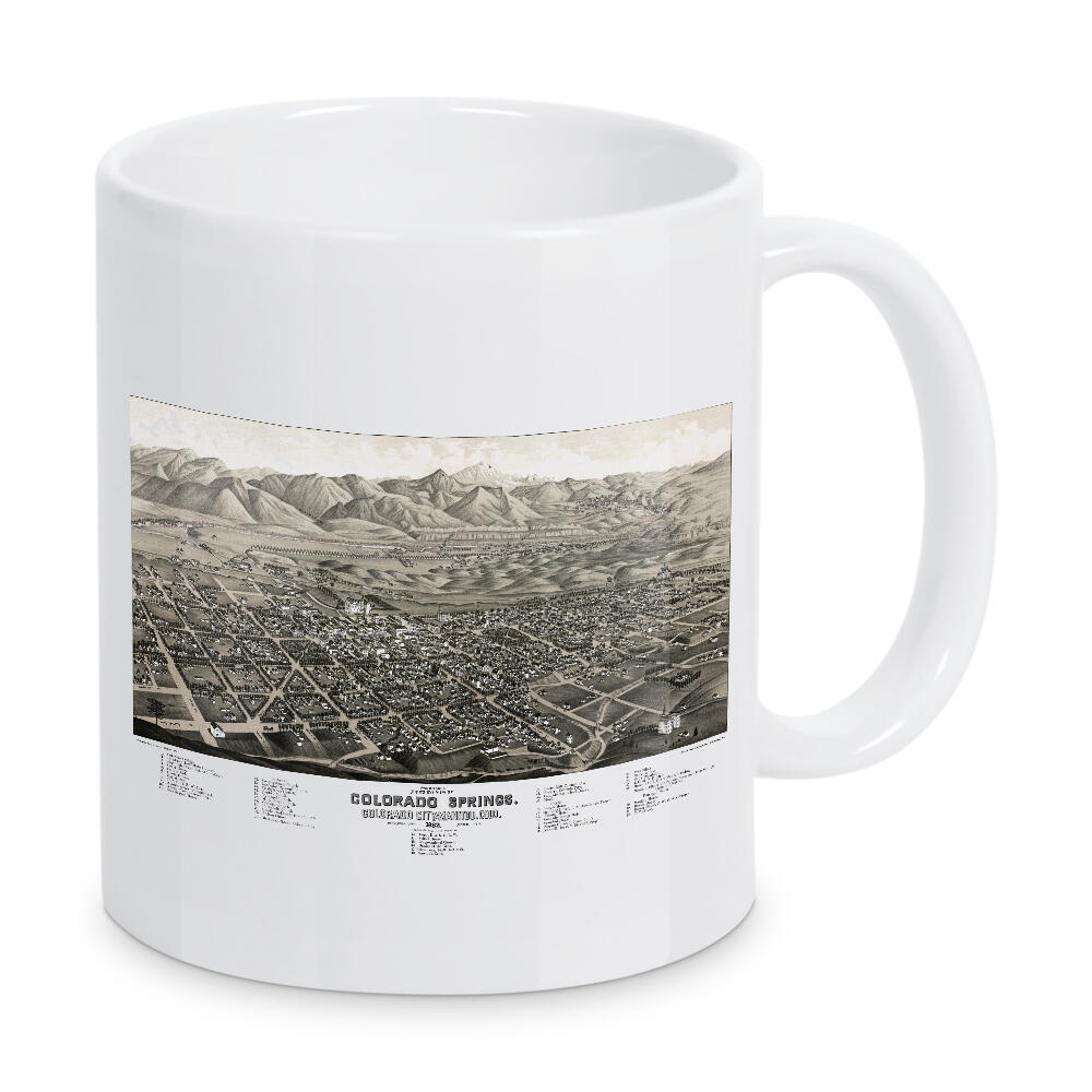 Tasse "Alte Karte von Colorado Springs-b" artboxONE - Kartografie