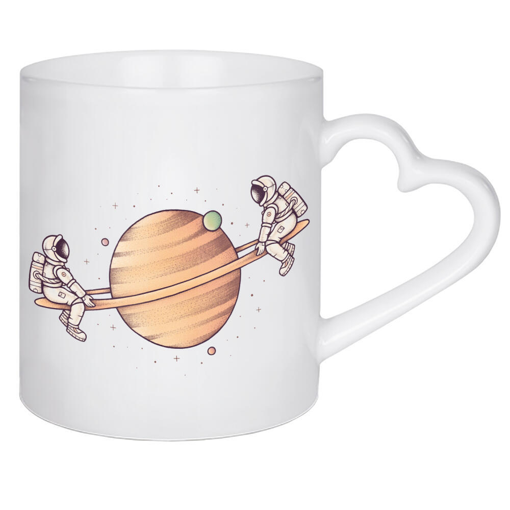 Herztasse "Enkel Dika - Cosmic Fun" artboxONE - Comic,Für Papa,Galaxy - Astronaut,Galaxie,Weltall,All,Planet,Spielplatz
