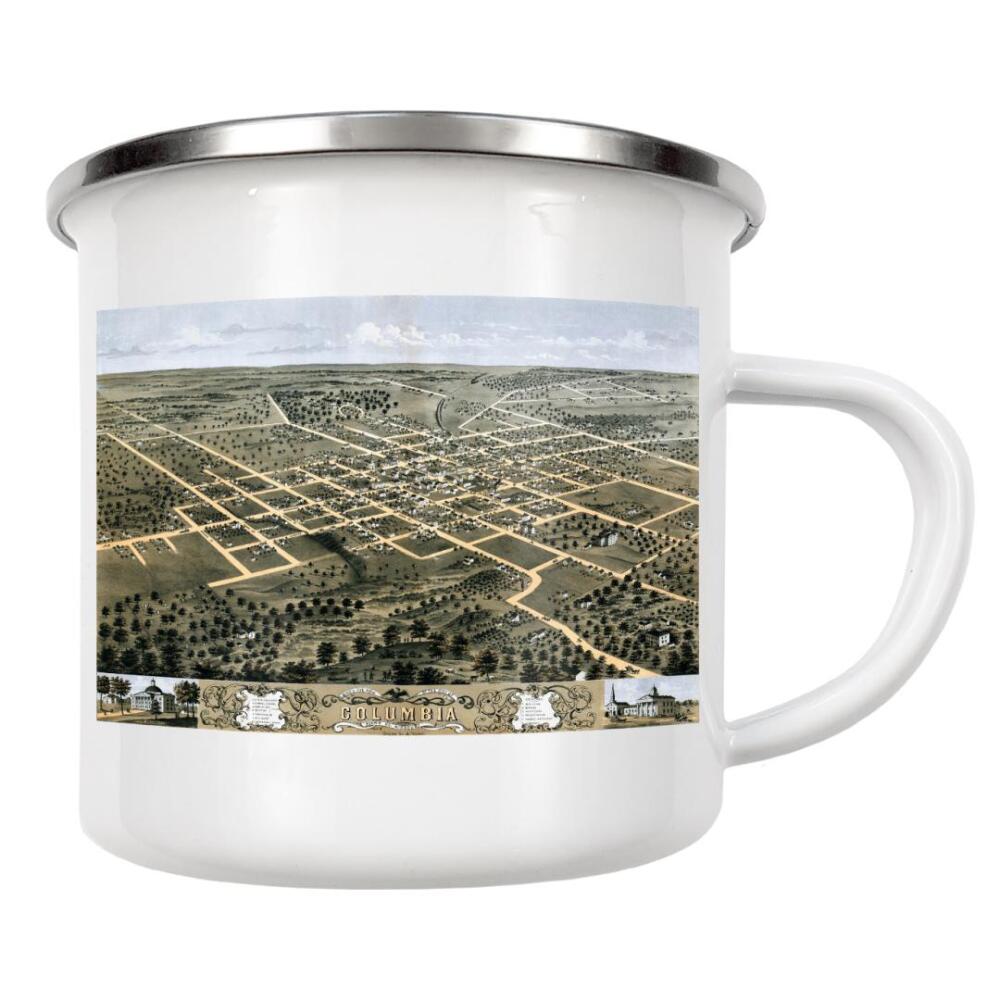 Emaille Tasse "Antike Landkarte von Columbia" artboxONE - Natur,Kartografie