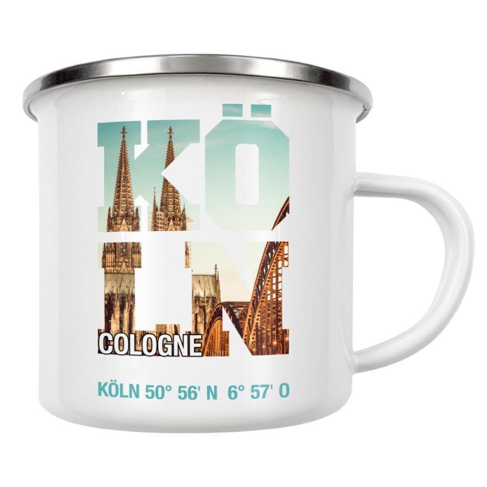 Emaille Tasse "I ROCK KÖLN 4" artboxONE - Städte / Köln - Köln,Kölner dom,Skyline,Colonia,Cologne,I rock