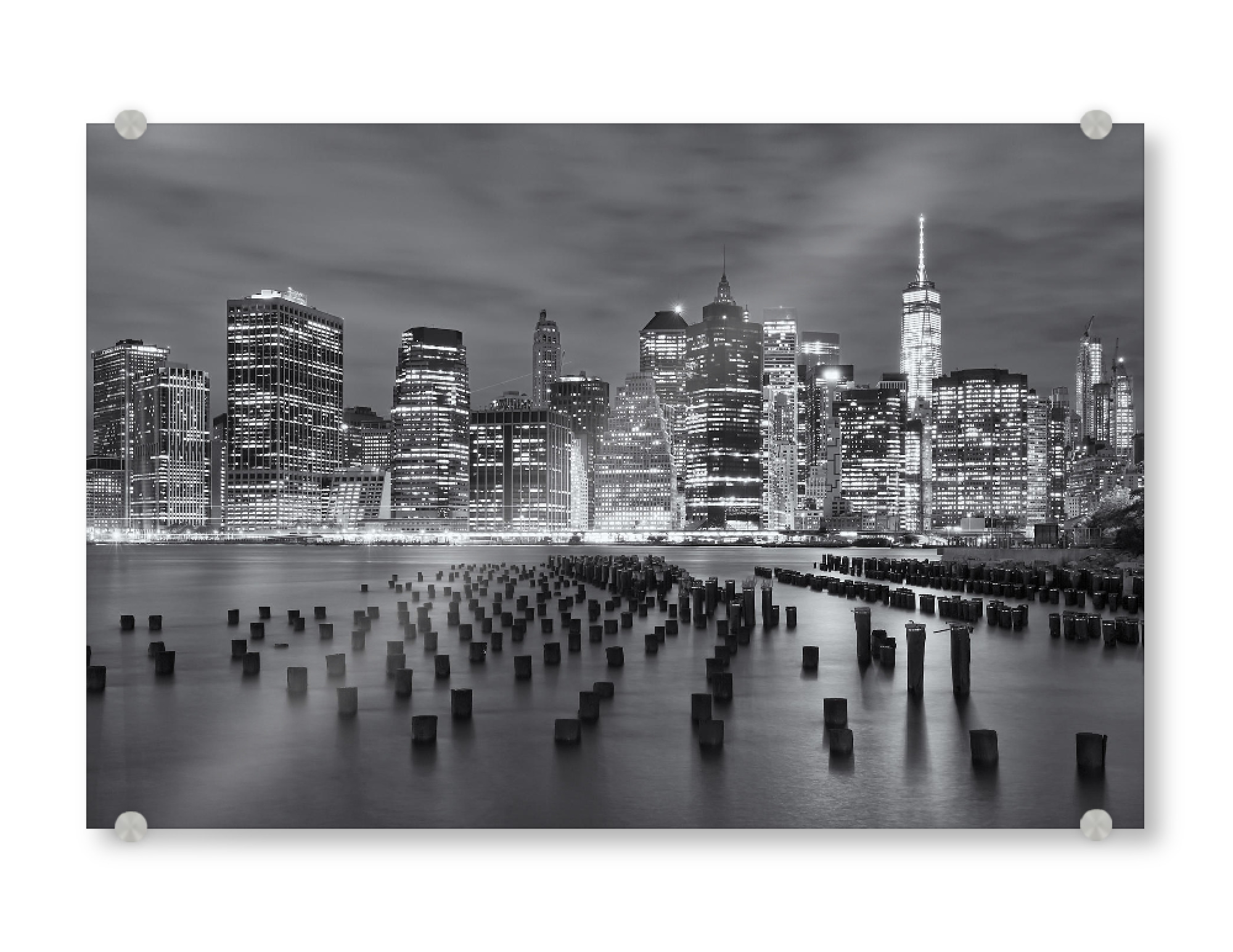 Acrylglasbild "New York #1" artboxONE - Städte,Städte / New York,Schwarzweiß - New york,Hochhaus,Skyline