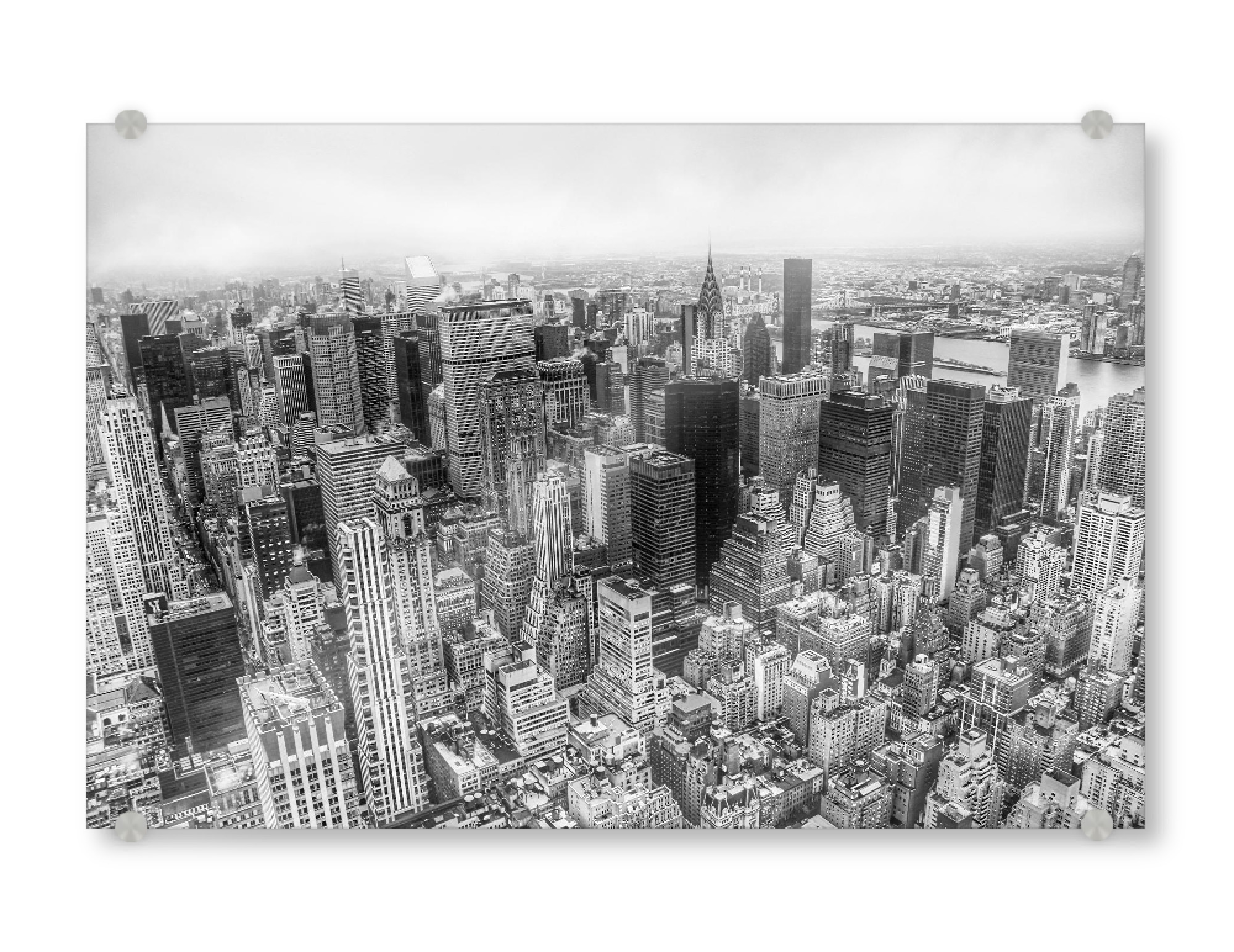 Acrylglasbild "New York City Manhattan 2" artboxONE - Städte,Schwarzweiß,Architektur