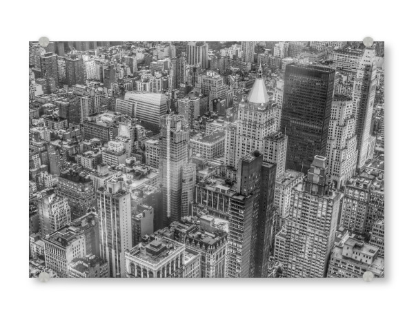 Acrylglasbild "New York Manhattan buildings" artboxONE - Städte,Schwarzweiß - New york,Nyc,Ny,Manhattan,Fotografie,Schwarzweiß,Fotografie,Schwarzweiß