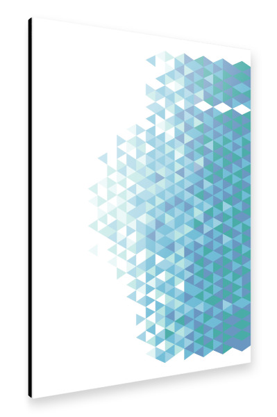 Alu-Dibond "Triangles" 30x20 cm artboxONE