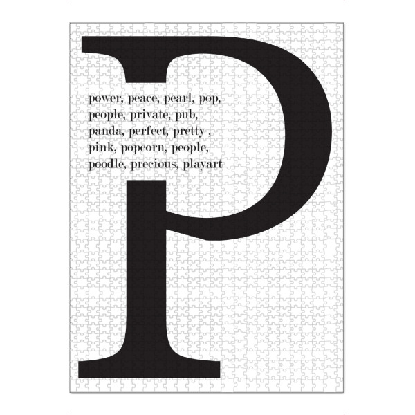 Puzzle Ravensburger "P Words" artboxONE - Typografie,Schwarzweiß