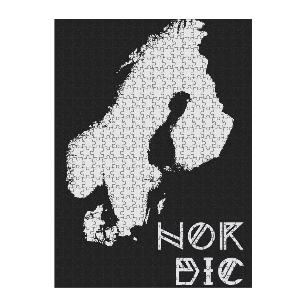 artboxONE Puzzle "Nordic Black" artboxONE - Typografie,Reise,Schwarzweiß