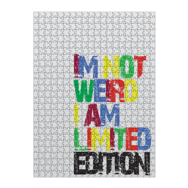 artboxONE Puzzle "I'm not weird" artboxONE - Typografie,Für Kinder - Weird,Comisch,Bunte,Knaller farben,Typo,Sprüch,See me,Limited edition,Ich