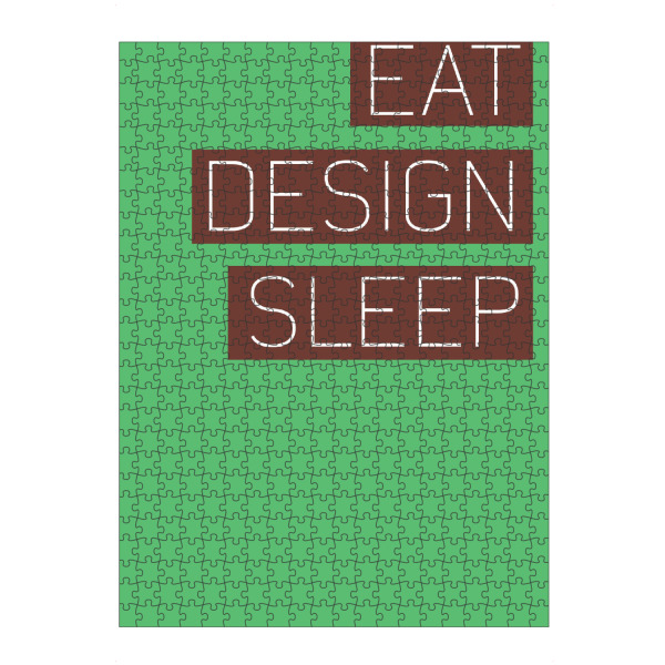 Puzzle Ravensburger "Eat Design Sleep" artboxONE - Typografie - Eat,Design,Sleep,Sprüch,Saying,Motivation,Art,Work,Everyday,Coffee,Kaffee,Typo