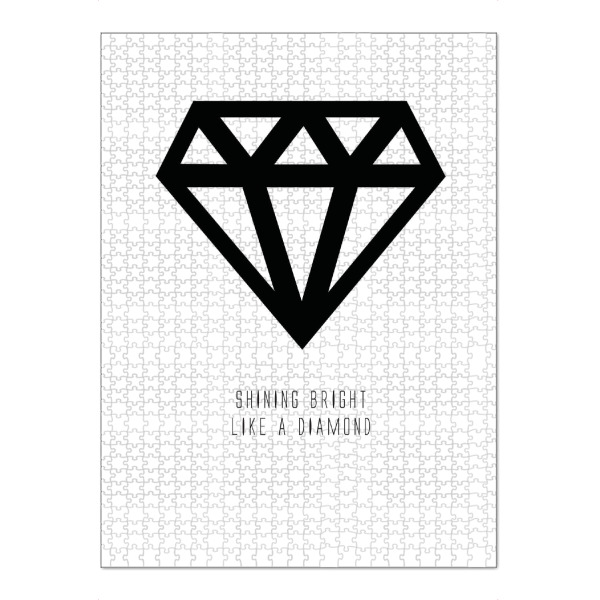 Puzzle Ravensburger "Diamond" artboxONE - Typografie,Schwarzweiß,Geometrie,Fashion
