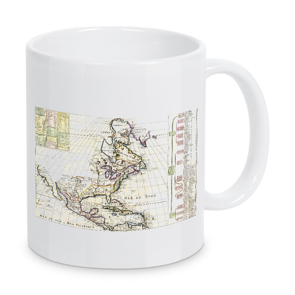 Tasse "Karte von Nordamerika -x" artboxONE - Kartografie - Karte,Plan,Jahrgang,Antik,Retro,Alt,Karten,Karte der welt,Illustration,Gemeinfrei,Amerika