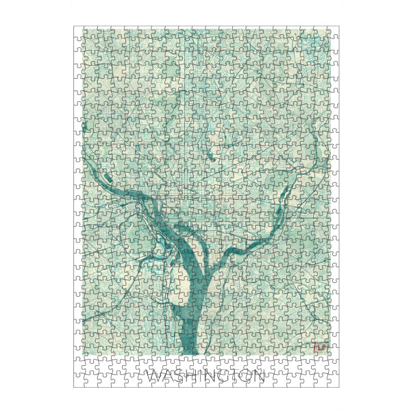 Puzzle Ravensburger "Washington, USA" artboxONE - Städte,Architektur,Städte / Washington,Kartografie