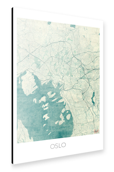 Alu-Dibond "Oslo, Norwegen" 30x20 cm artboxONE