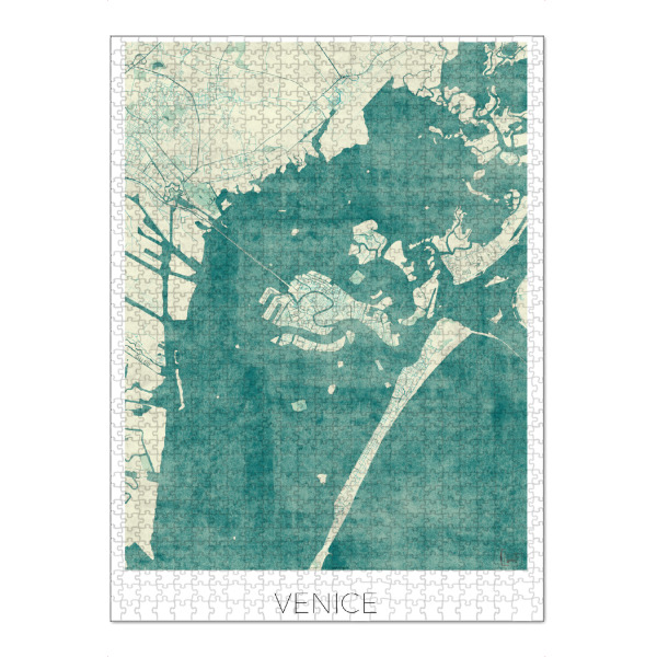Puzzle Ravensburger "Venedig, Italien" artboxONE - Städte,Städte / Venedig,Kartografie - Venedig,Italien,Karte,Stadt,Straße,Plakat,Plan,Map,Street