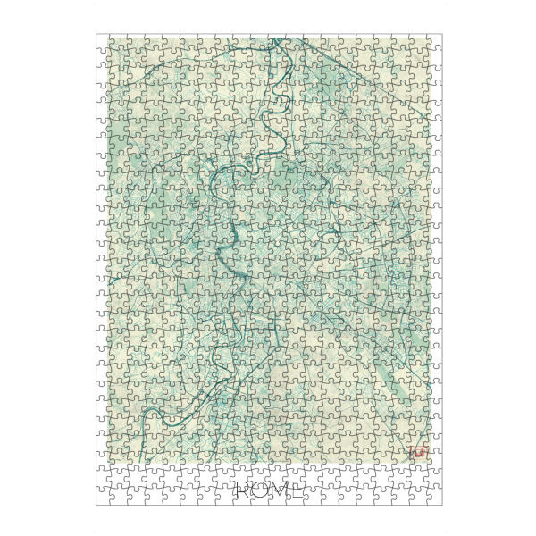 Puzzle Ravensburger "Rom, Italien" artboxONE - Städte,Städte / Rom,Kartografie - Rom,Italien,Karte,Stadt,Straße,Plakat,Plan,Map,Street - Bild Rom