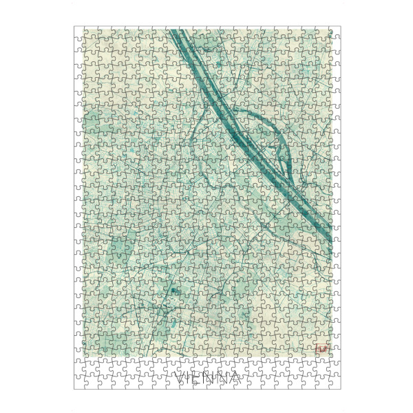 Puzzle Ravensburger "Vienna, Österreich" artboxONE - Städte,Städte / Wien,Kartografie