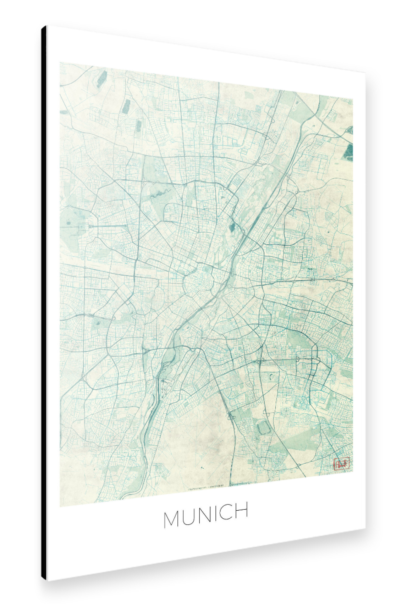 Alu-Dibond "Munich, Deutschland" 75x50 cm artboxONE