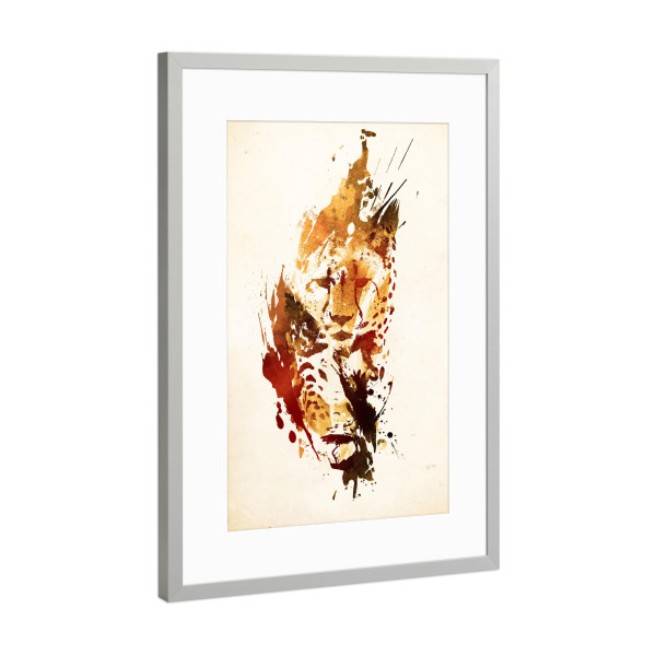 Poster mit Rahmen Silber "El guepardo" artboxONE - Tiere - Cheetah