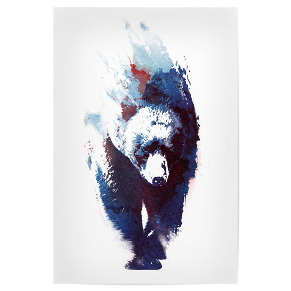 Poster 30x20 cm "Death run" artboxONE - Natur,Tiere - Bär,Laufen,Doppelte belichtung