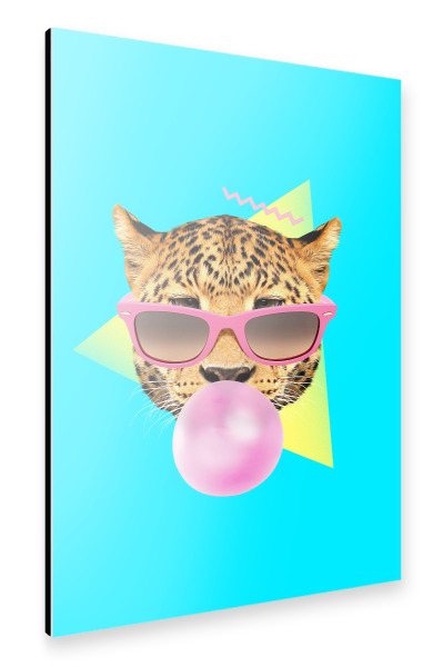 Alu-Dibond "Bubble gum leo" 30x20 cm artboxONE