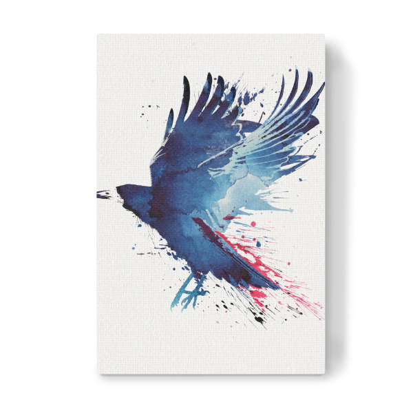Leinwandbild "Bloody crow" artboxONE - Tiere - Krone,Doppelte belichtung,Vogel,Flügel