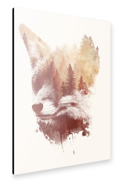 Alu-Dibond "Blind fox" 30x20 cm artboxONE