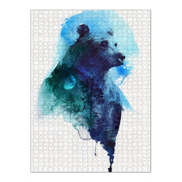 Puzzle Ravensburger "Best friends forever" artboxONE - Tiere - Bär,Wald,Doppelte exposition - Bild Bär