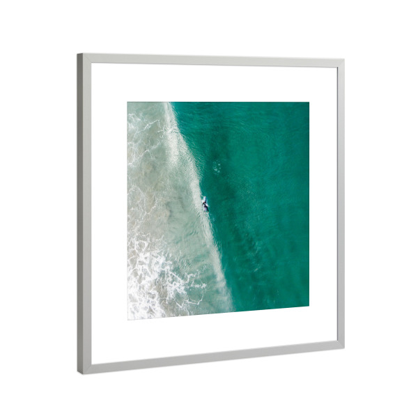 Poster mit Rahmen Silber "On the wave" artboxONE - Natur,Menschen,Reise / Strand und Meer,Sport