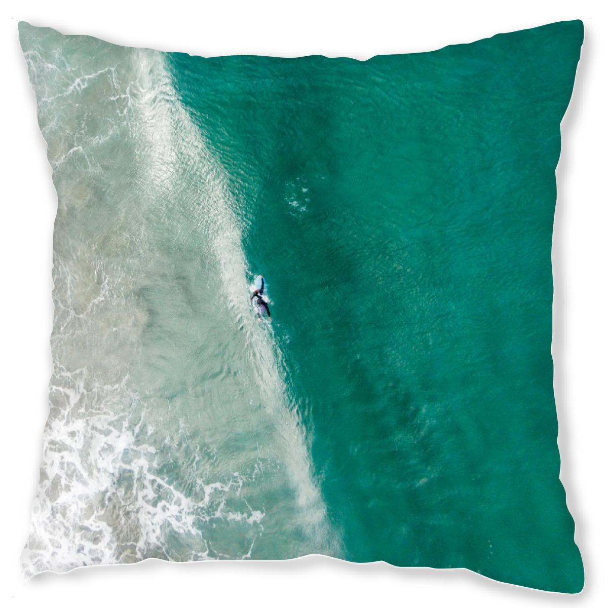 Design-Kissen "On the wave" artboxONE - Natur,Menschen,Reise / Strand und Meer,Sport