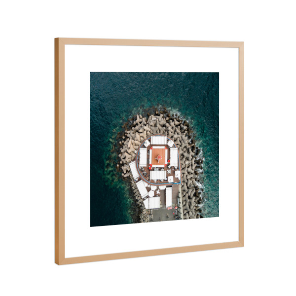 Poster mit Rahmen Kupfer "Lighthouse" artboxONE - Städte,Reise,Menschen,Reise / Strand und Meer