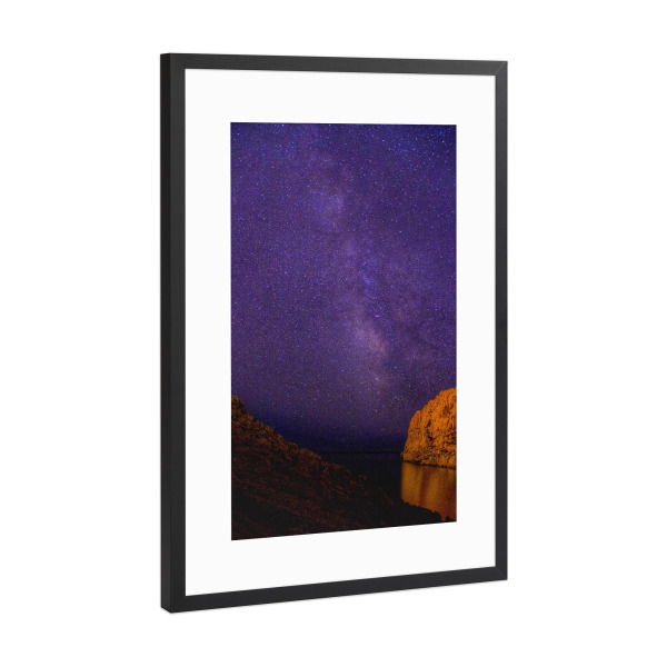 Poster mit Rahmen Schwarz (Metallic) "Milky Way" artboxONE - Natur,Ultraviolet