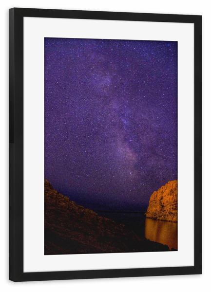 Poster mit Rahmen schwarz "Milky Way" artboxONE - Natur,Ultraviolet