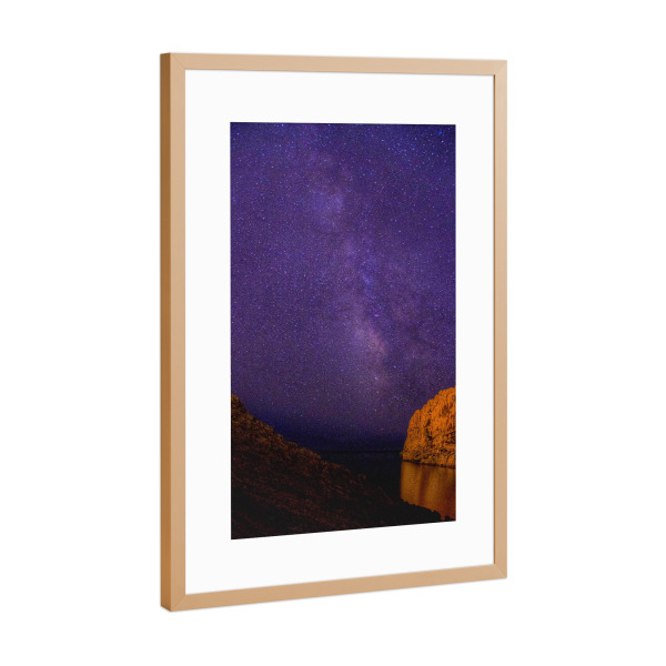 Poster mit Rahmen Kupfer "Milky Way" artboxONE - Natur,Ultraviolet