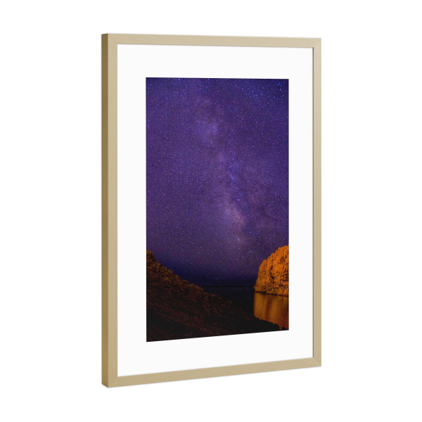 Poster mit Rahmen Gold "Milky Way" artboxONE - Natur,Ultraviolet