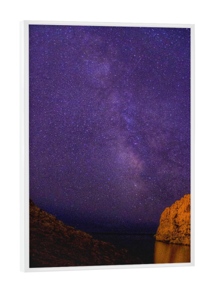 Poster mit weißem Rahmen "Milky Way" artboxONE - Natur,Ultraviolet