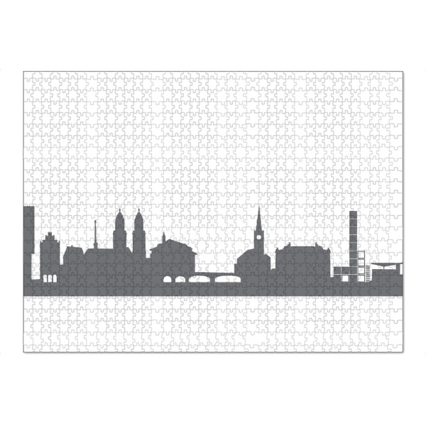 Puzzle Ravensburger "Zürich 02 Monochrom" artboxONE - Städte,Reise,Abstrakt,Schwarzweiß,Architektur,Reise / Länder,Städte / Zürich