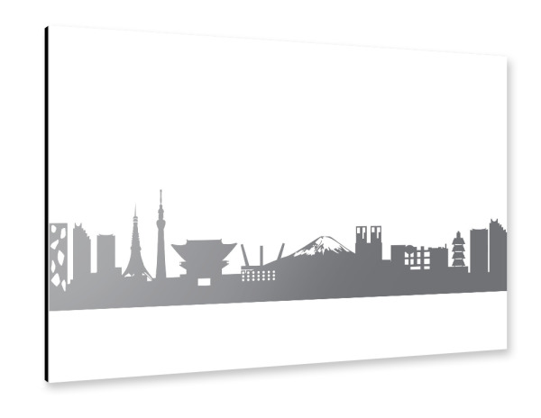 Alu-Dibond "Tokyo 02 Monochrom" 30x20 cm artboxONE