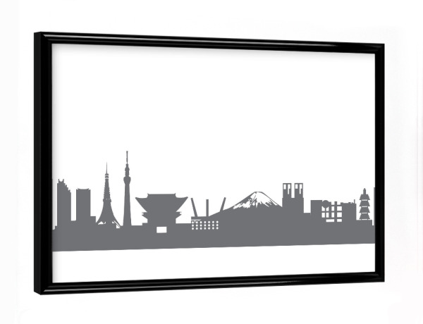 Poster mit schwarzem Rahmen "Tokyo 02 Monochrom" artboxONE - Städte,Reise,Abstrakt,Schwarzweiß,Architektur,Reise / Länder,Städte / Tokio