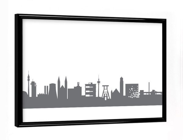 Poster mit schwarzem Rahmen "Ruhrpott 02 Monochrom" artboxONE - Städte,Reise,Abstrakt,Schwarzweiß,Architektur,Reise / Länder