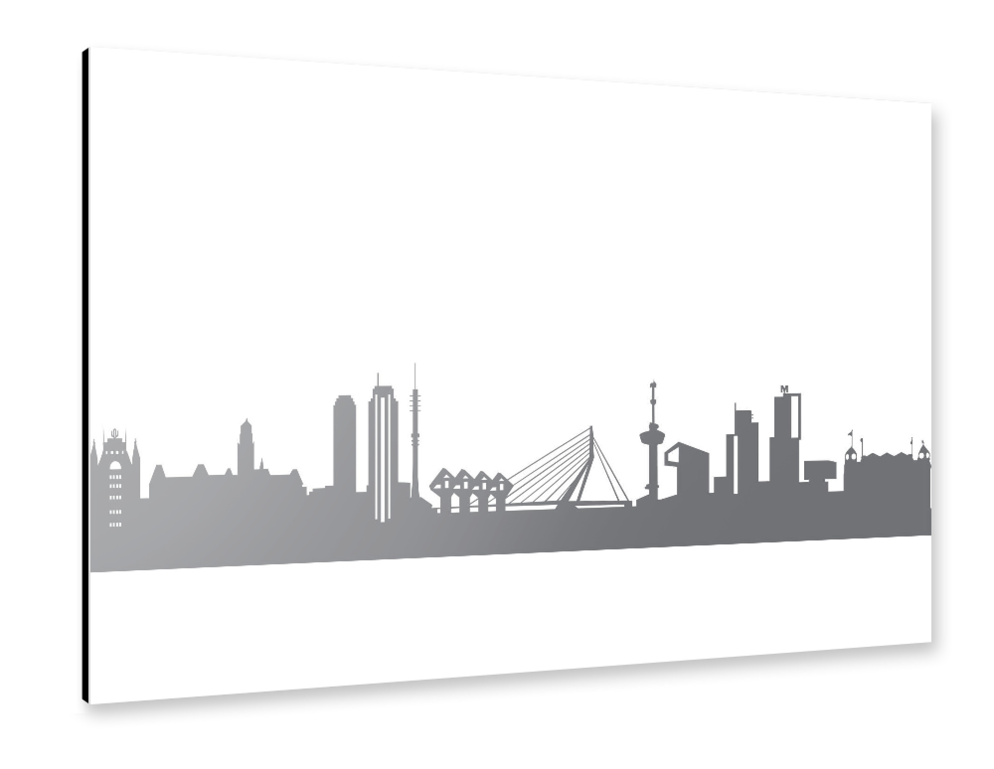 Alu-Dibond "Rotterdam 02 Monochrom" 75x50 cm artboxONE
