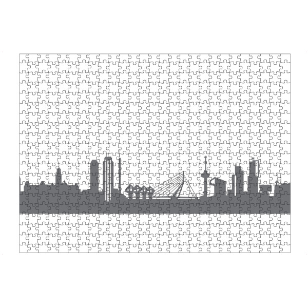 Puzzle Ravensburger "Rotterdam 02 Monochrom" artboxONE - Städte,Reise,Abstrakt,Schwarzweiß,Architektur,Reise / Länder