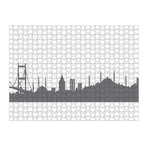 Puzzle Ravensburger "Istanbul 02 Monochrom Schiefergrau" artboxONE - Städte,Reise,Abstrakt,Schwarzweiß,Architektur,Reise / Länder,Städte / Istanbul