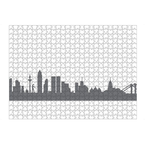 artboxONE Puzzle "Frankfurt 02 Monochrom Schiefergrau" artboxONE - Städte,Reise,Abstrakt,Schwarzweiß,Architektur,Städte / Frankfurt,Reise / Länder