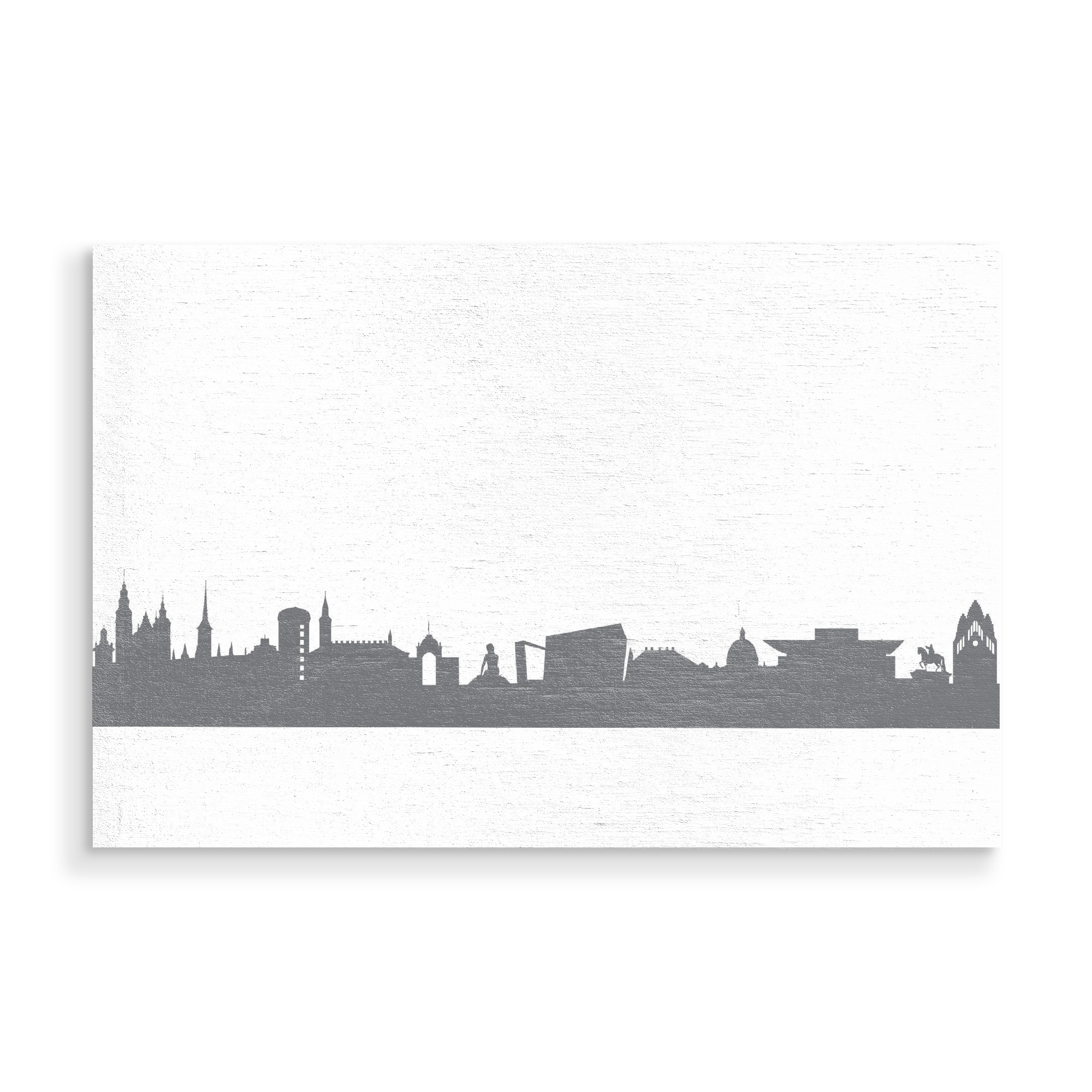 Holzbild "Copenhagen 02 Monochrom Schiefergrau" artboxONE - Städte,Reise,Abstrakt,Schwarzweiß,Architektur,Städte / København,Reise / Länder