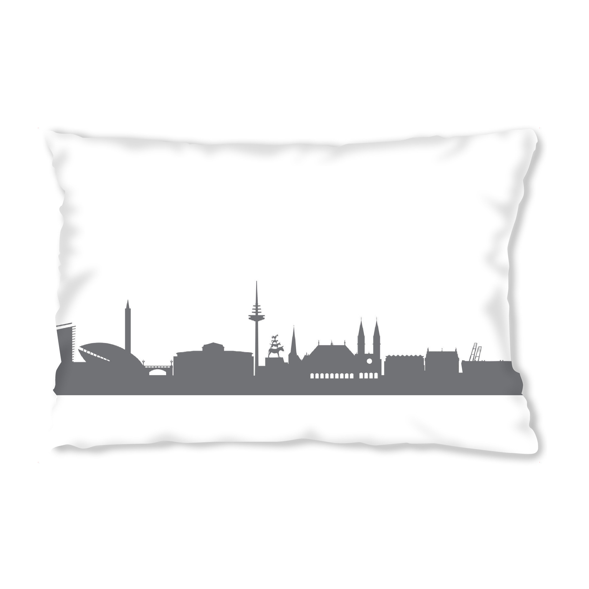 Design-Kissen "Bremen 02 Monochrom Schiefergrau" artboxONE - Städte,Reise,Abstrakt,Schwarzweiß,Architektur,Reise / Länder