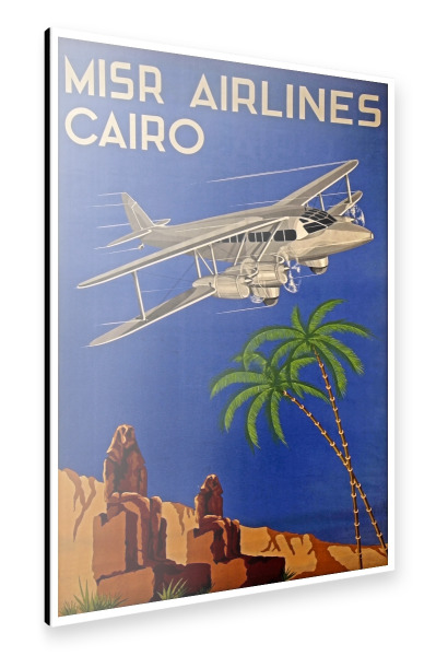 Alu-Dibond "Egypt Poster Vintage Travel Art Print" 30x20 cm artboxONE