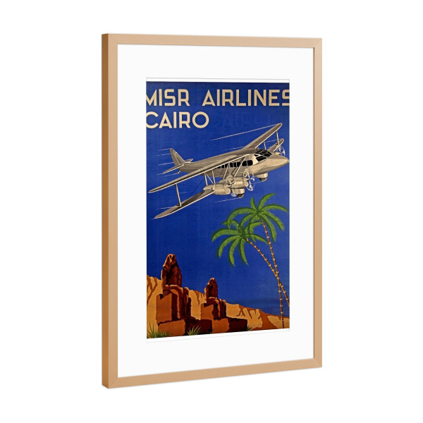 Poster mit Rahmen Kupfer "Egypt Poster Vintage Travel Art Print" artboxONE - Reise,Retro
