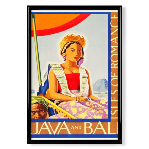 Java Art Bali Vintage Travel Poster Home Decor Print