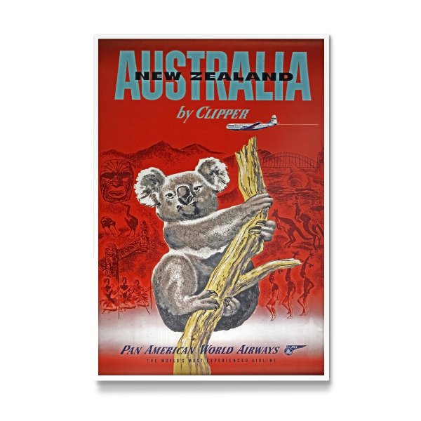Galerie-Print "Australia Art New Zealand Vintage Travel Poster Print" 30x20 cm artboxONE